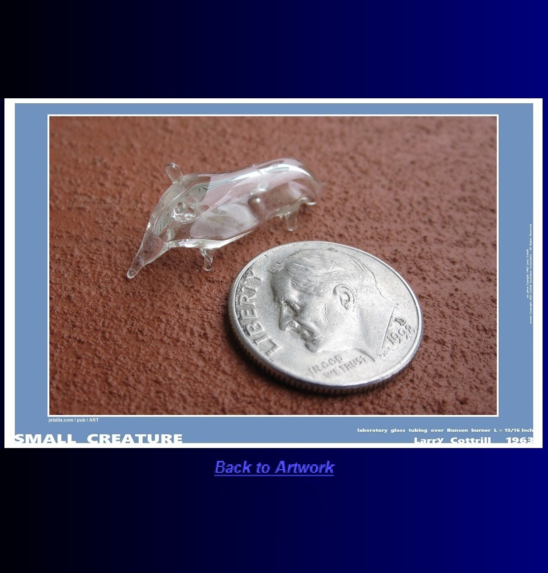 Landscape poster: Small Glass Creature by Larry Cottrill